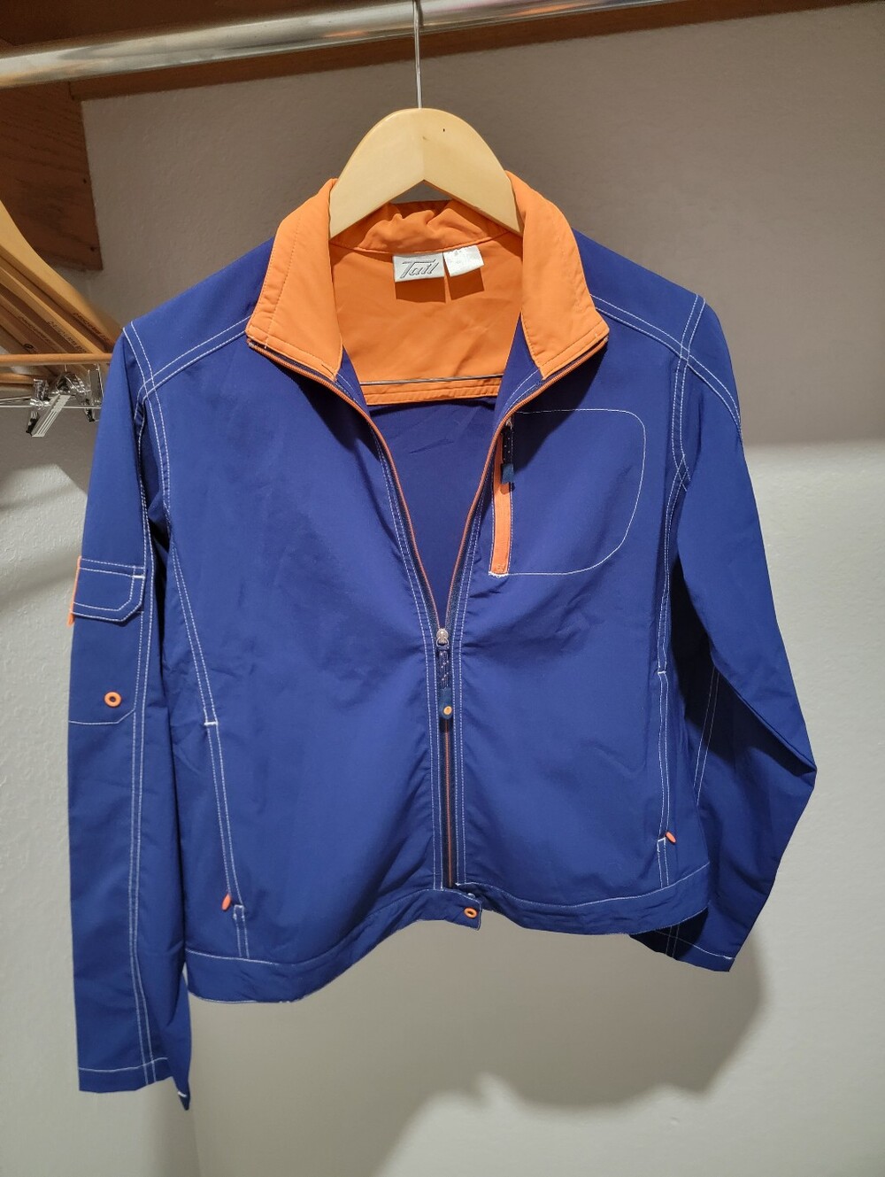 Tail Activewear Navy And Orange Jacket Light Weoght Softshell Full Zip-Front